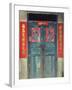 Door with Chinese Art and Characters, Xingping, Guangxi Province, China, Asia-Jochen Schlenker-Framed Photographic Print