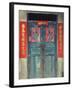 Door with Chinese Art and Characters, Xingping, Guangxi Province, China, Asia-Jochen Schlenker-Framed Photographic Print