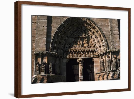 Door with Decorative Relief from Santa Maria La Real Church, Sasamon, Castile and Leon, Spain-null-Framed Giclee Print