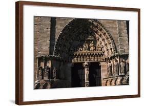 Door with Decorative Relief from Santa Maria La Real Church, Sasamon, Castile and Leon, Spain-null-Framed Giclee Print