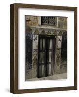 Door with Eyes, Nepal-Michael Brown-Framed Photographic Print