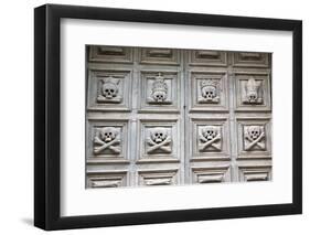 Door with Skulls, Purgatory Church, in the Sassi Area of Matera, Basilicata, Italy, Europe-Martin-Framed Photographic Print