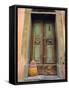 Doors and Broom, Ardez, Switzerland, Europe-John Miller-Framed Stretched Canvas