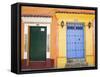 Doors in Old Walled City District, Cartagena City, Bolivar State, Colombia, South America-Richard Cummins-Framed Stretched Canvas