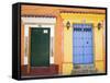 Doors in Old Walled City District, Cartagena City, Bolivar State, Colombia, South America-Richard Cummins-Framed Stretched Canvas