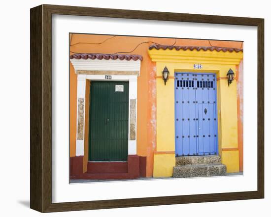 Doors in Old Walled City District, Cartagena City, Bolivar State, Colombia, South America-Richard Cummins-Framed Photographic Print