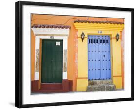 Doors in Old Walled City District, Cartagena City, Bolivar State, Colombia, South America-Richard Cummins-Framed Photographic Print