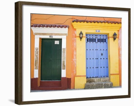 Doors in Old Walled City District, Cartagena City, Bolivar State, Colombia, South America-Richard Cummins-Framed Photographic Print