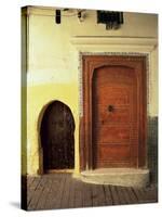 Doors in the Medina, Tangiers, Morocco, North Africa, Africa-Guy Thouvenin-Stretched Canvas