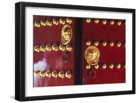 Doors to Temple of Heaven, Beijing, China-George Oze-Framed Photographic Print