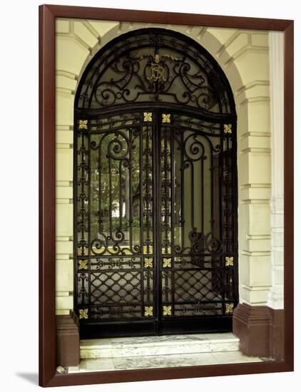 Doorway Along the Plaza de Bolivar, Old City, Cartagena, Colombia-Jerry Ginsberg-Framed Photographic Print