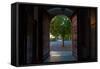 Doorway and Arch Between Gardens in Malaga's Cathedral, Malaga City,Andalucia, Spain-null-Framed Stretched Canvas