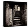 Doorway and Steps in Castle Ruins-Clive Nolan-Framed Stretched Canvas