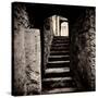 Doorway and Steps in Castle Ruins-Clive Nolan-Stretched Canvas