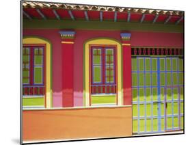 Doorway and Windows, Raquira, Royaca District, Colombia, South America-D Mace-Mounted Photographic Print