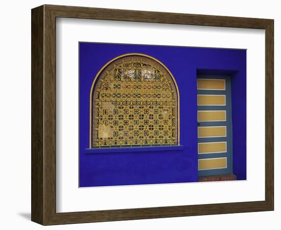 Doorway in Jardin Majorelle, Marrakech, Morocco-Darrell Gulin-Framed Photographic Print