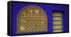 Doorway in Jardin Majorelle, Marrakech, Morocco-Darrell Gulin-Framed Stretched Canvas