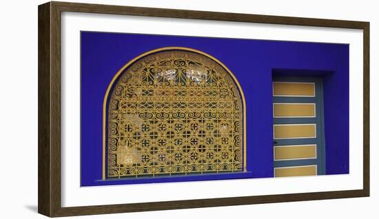 Doorway in Jardin Majorelle, Marrakech, Morocco-Darrell Gulin-Framed Photographic Print
