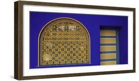 Doorway in Jardin Majorelle, Marrakech, Morocco-Darrell Gulin-Framed Photographic Print