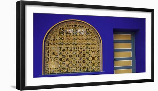 Doorway in Jardin Majorelle, Marrakech, Morocco-Darrell Gulin-Framed Photographic Print