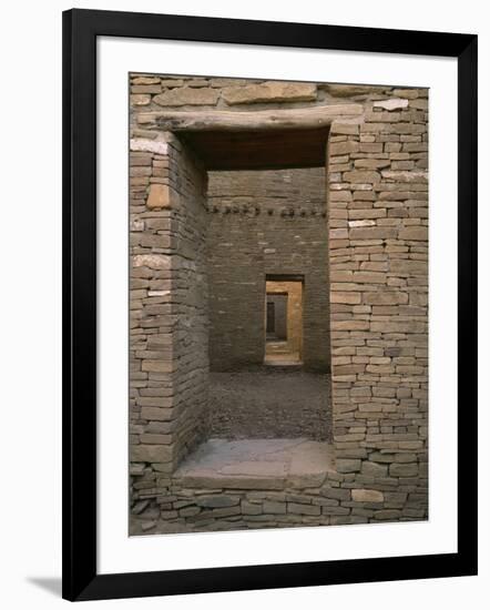 Doorway in Pueblo Bonito, Chaco Canyon National Park, New Mexico-Greg Probst-Framed Photographic Print