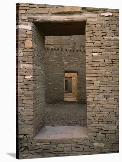 Doorway in Pueblo Bonito, Chaco Canyon National Park, New Mexico-Greg Probst-Stretched Canvas
