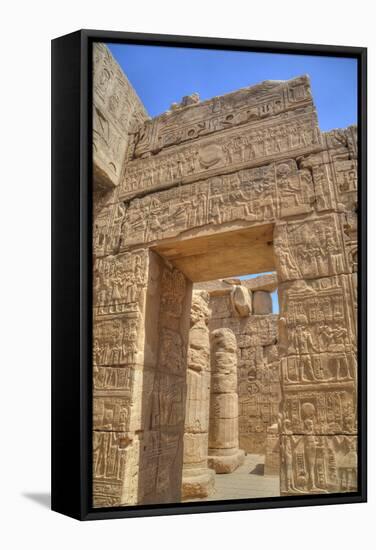 Doorway in the Temple of Khonsu, Karnak Temple, Luxor, Thebes, Egypt, North Africa, Africa-Richard Maschmeyer-Framed Stretched Canvas