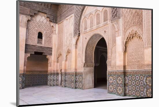 Doorway, Medersa Ali Ben Youssef (Madrasa Bin Yousuf), Medina, Marrakesh, Morocco-Stephen Studd-Mounted Photographic Print