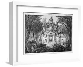 Doorway of Angkor Thom, Illustration from "Atlas Du Voyage D'Exploration En Indochine, 1866-68"-null-Framed Giclee Print