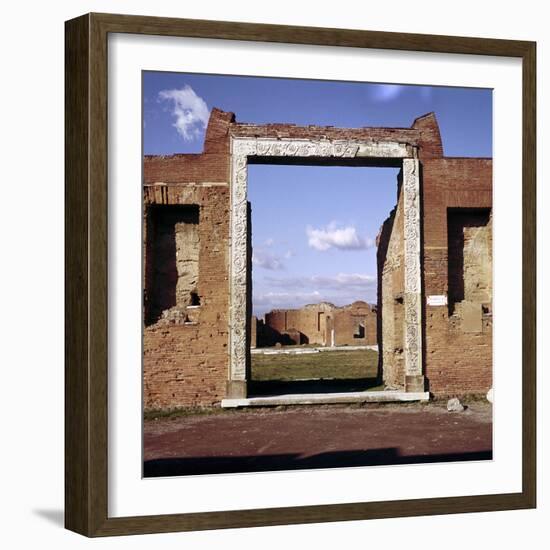 Doorway of the Building of Eumachia in the Forum, Pompeii, Italy-CM Dixon-Framed Photographic Print