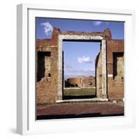 Doorway of the Building of Eumachia in the Forum, Pompeii, Italy-CM Dixon-Framed Photographic Print