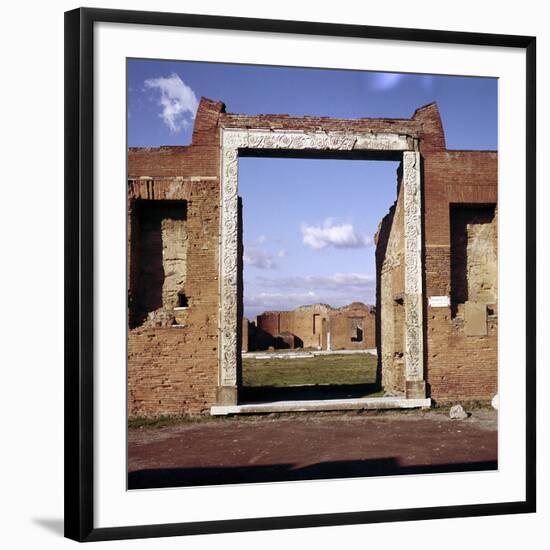 Doorway of the Building of Eumachia in the Forum, Pompeii, Italy-CM Dixon-Framed Photographic Print