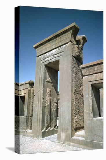 Doorway of the Palace of Darius, Persepolis, Iran-Vivienne Sharp-Stretched Canvas