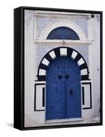 Doorway, Sidi Bou Said, Tunisia, North Africa, Africa-David Beatty-Framed Stretched Canvas