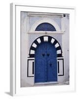 Doorway, Sidi Bou Said, Tunisia, North Africa, Africa-David Beatty-Framed Photographic Print