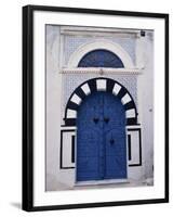 Doorway, Sidi Bou Said, Tunisia, North Africa, Africa-David Beatty-Framed Photographic Print