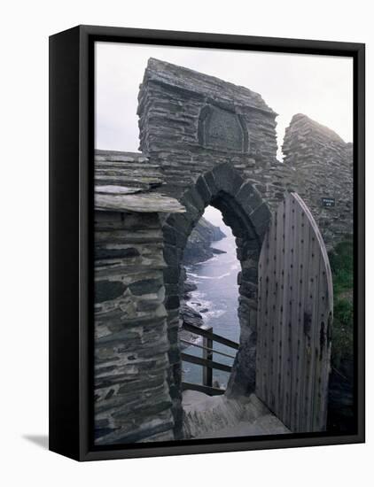 Doorway, Tintagel Castle, Cornwall, England, United Kingdom-Adam Woolfitt-Framed Stretched Canvas