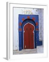 Doorway to Turkish Baths in the Medina, Hammamet, Cap Bon, Tunisia, North Africa, Africa-Stuart Black-Framed Photographic Print