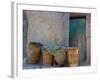 Doorway with Basket of Grapes, Village in Cappadoccia, Turkey-Darrell Gulin-Framed Photographic Print