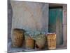 Doorway with Basket of Grapes, Village in Cappadoccia, Turkey-Darrell Gulin-Mounted Photographic Print