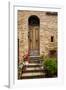 Doorway with Flowers, Pienza, Tuscany, Italy-Terry Eggers-Framed Photographic Print