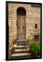 Doorway with Flowers, Pienza, Tuscany, Italy-Terry Eggers-Framed Photographic Print