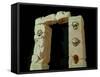 Doorway with Skulls, from the Sanctuary of Roquepertuse, Gaule, La Tene II Civilization-null-Framed Stretched Canvas