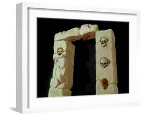 Doorway with Skulls, from the Sanctuary of Roquepertuse, Gaule, La Tene II Civilization-null-Framed Giclee Print