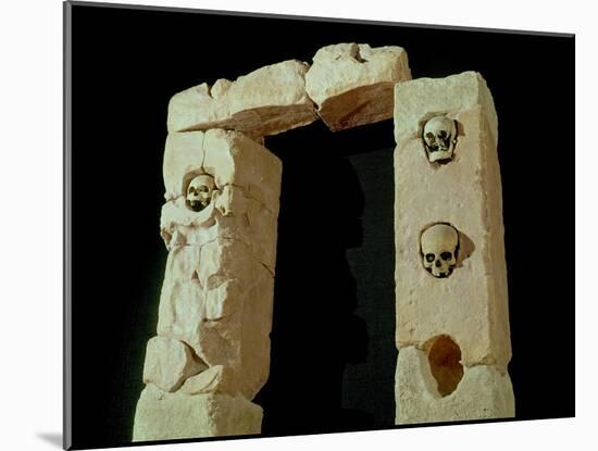 Doorway with Skulls, from the Sanctuary of Roquepertuse, Gaule, La Tene II Civilization-null-Mounted Giclee Print