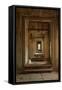 Doorways, Inner Gallery, Khmer Temple, Angkor World Heritage Site, Siem Reap, Cambodia-David Wall-Framed Stretched Canvas