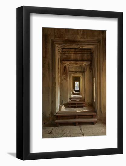 Doorways, Inner Gallery, Khmer Temple, Angkor World Heritage Site, Siem Reap, Cambodia-David Wall-Framed Photographic Print