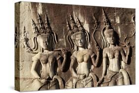 Doorways, Inner Gallery, Khmer Temple, Angkor World Heritage Site, Siem Reap, Cambodia-David Wall-Stretched Canvas