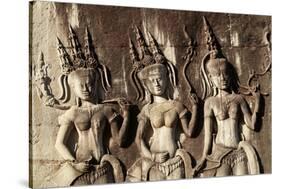 Doorways, Inner Gallery, Khmer Temple, Angkor World Heritage Site, Siem Reap, Cambodia-David Wall-Stretched Canvas