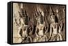 Doorways, Inner Gallery, Khmer Temple, Angkor World Heritage Site, Siem Reap, Cambodia-David Wall-Framed Stretched Canvas